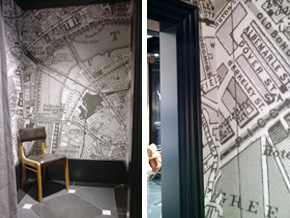 Hackett_Regent Street_Bespoke Wallpaper_Space Innovation_Vintage London Map