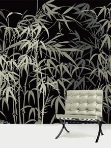 BAMBOO MURAL CHARCOAL